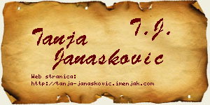 Tanja Janašković vizit kartica